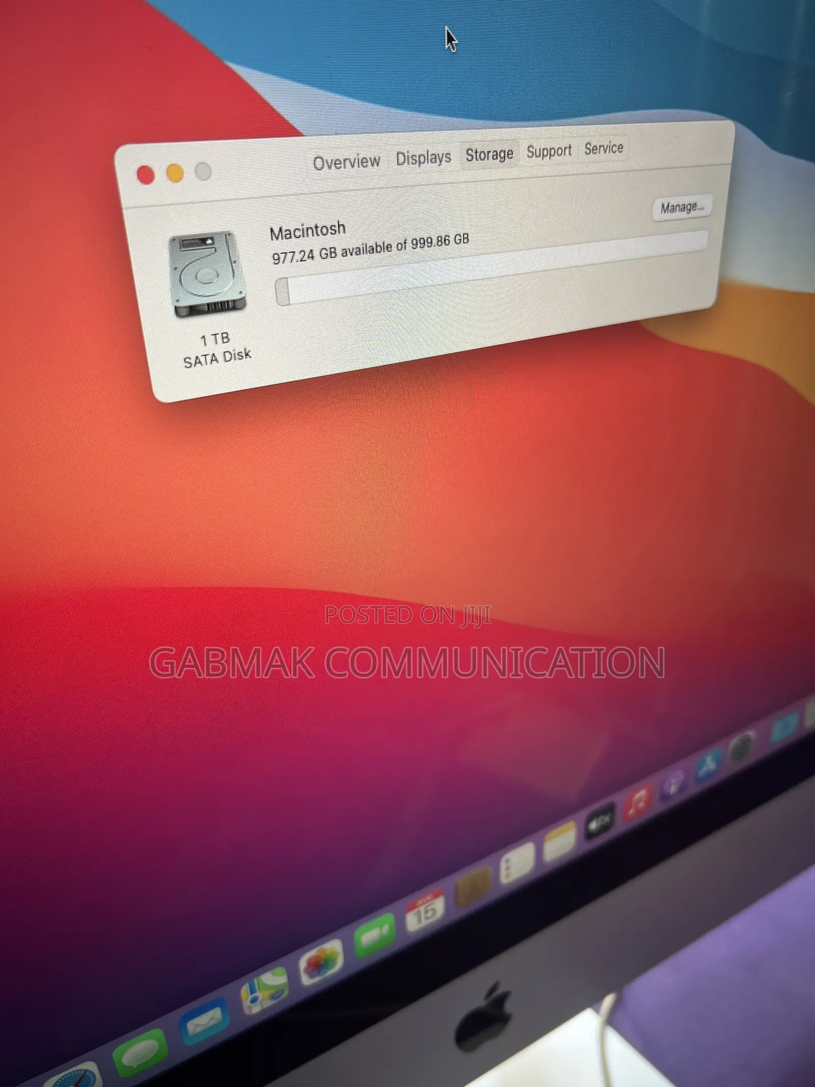 Desktop Computer Apple iMac 8GB Intel Core i5 HDD 1T