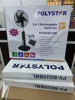 Fast Selling Polystar Rechargeable Standing Fan 16 Inches