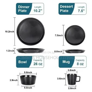 16pcs Stoneware Dinner Set Plates