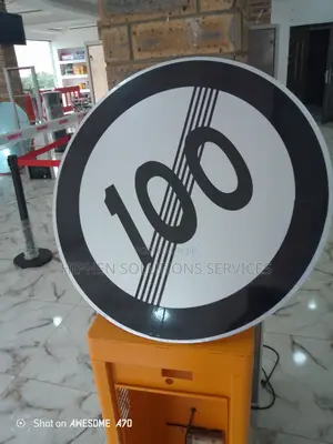 Aluminum Road Traffic Speed Limit 100 Mph Km/H Sign