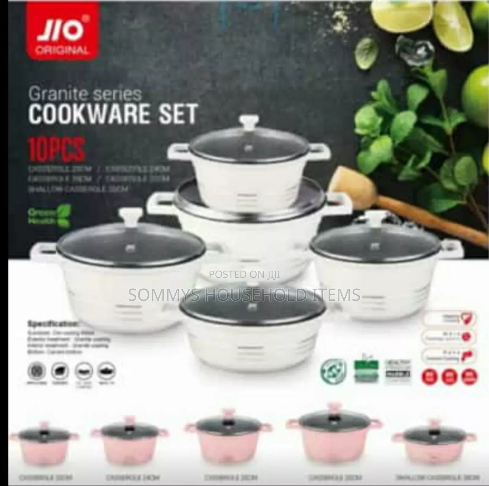 High Quality 10pcs Jio Cookware Pot Set