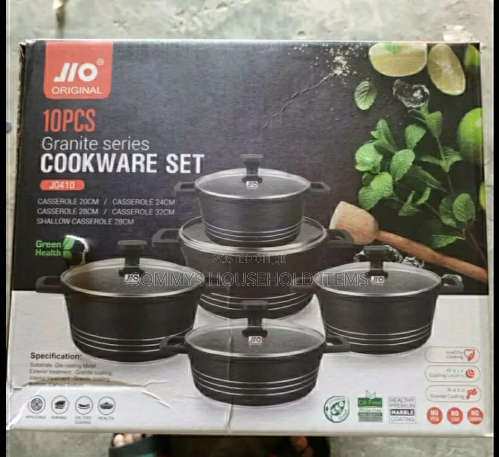 High Quality 10pcs Jio Cookware Pot Set