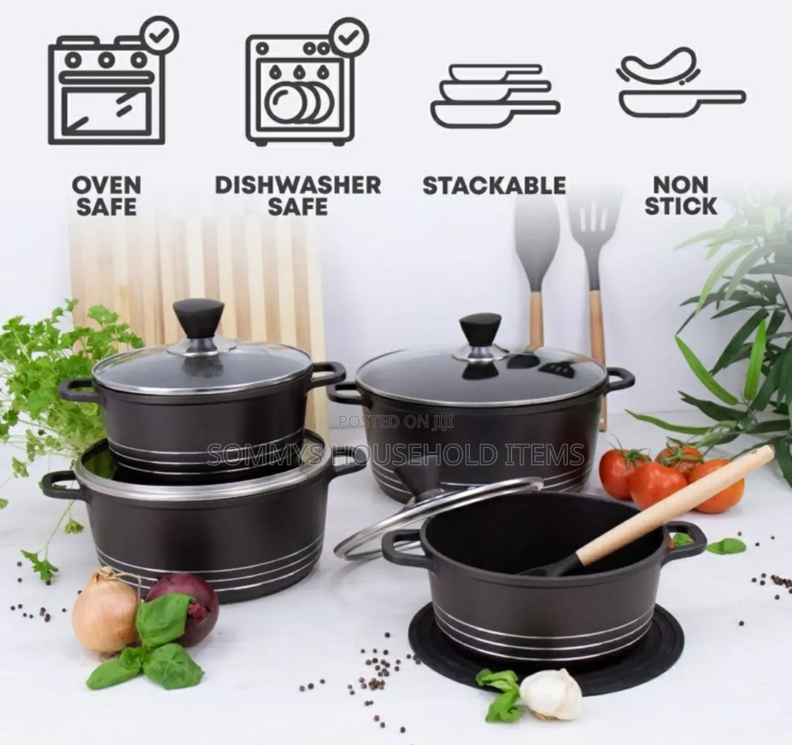 High Quality 10pcs Jio Cookware Pot Set