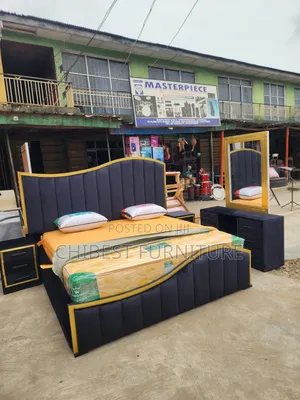 Quality 6by6 Complete Set of Upholstery Padded Bed Frame