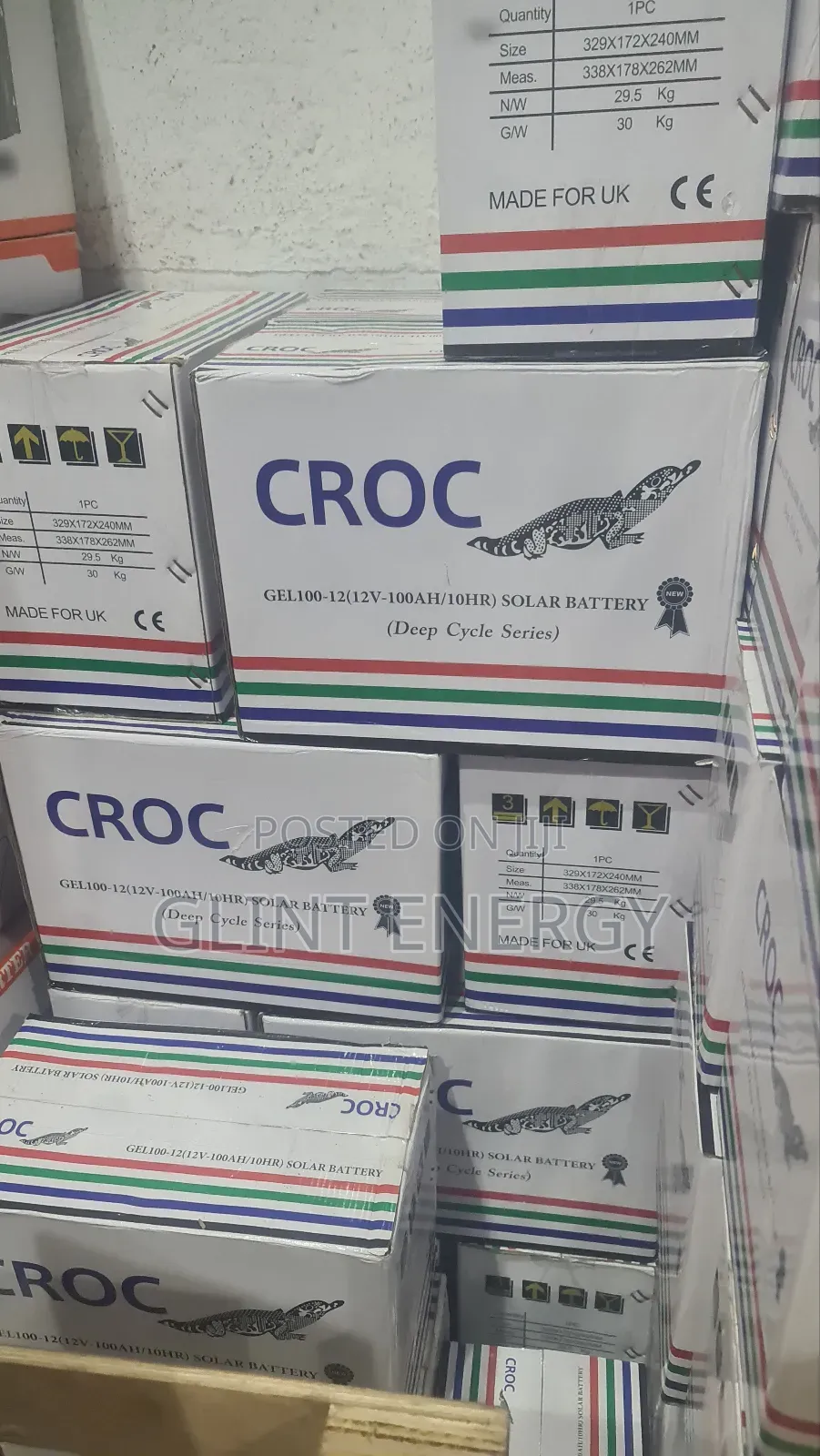 100h 12V Croc Dry Cell Battery