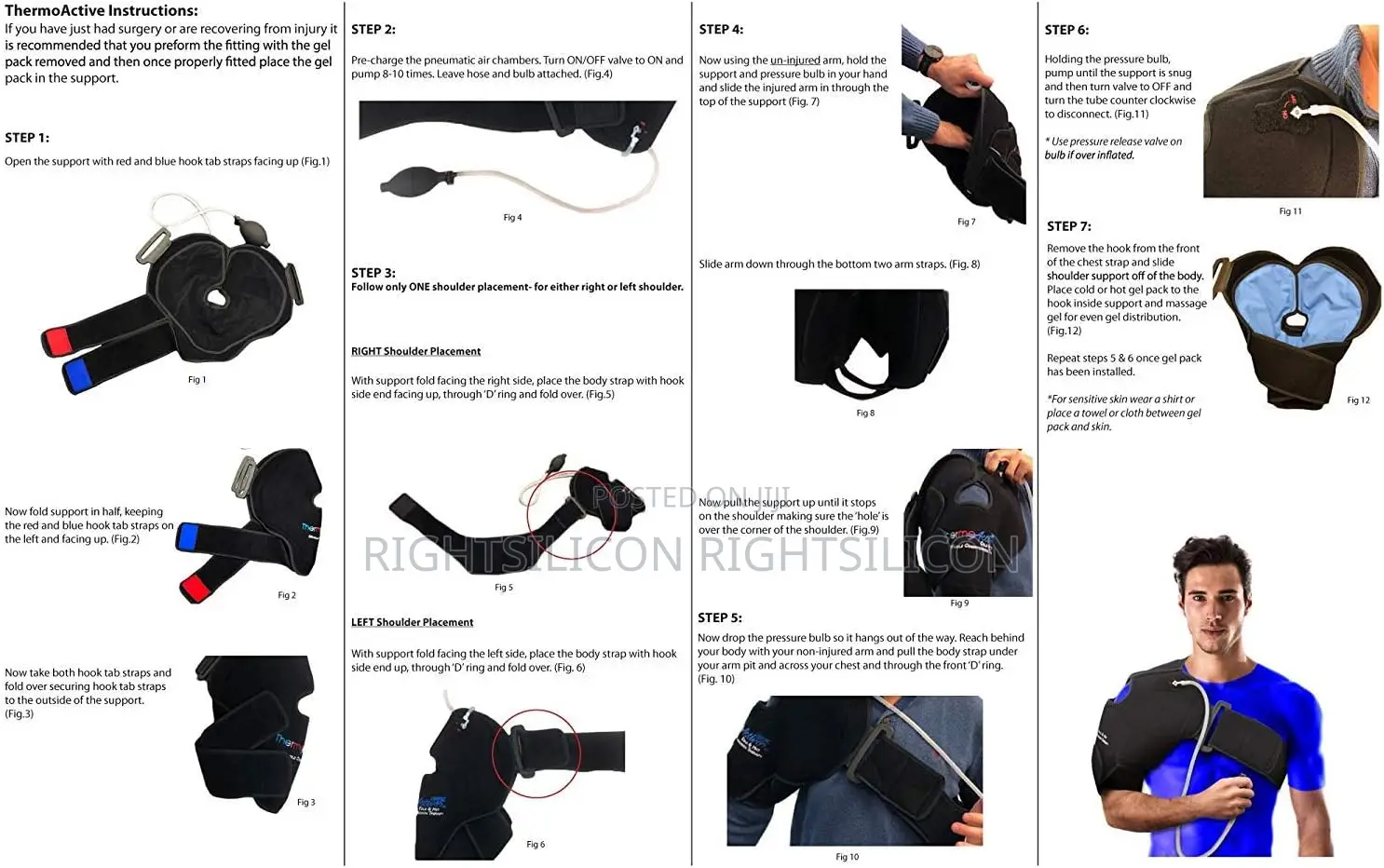 USA Natracure Hot or Cold Therapy Shoulder Ice Pack Wrap