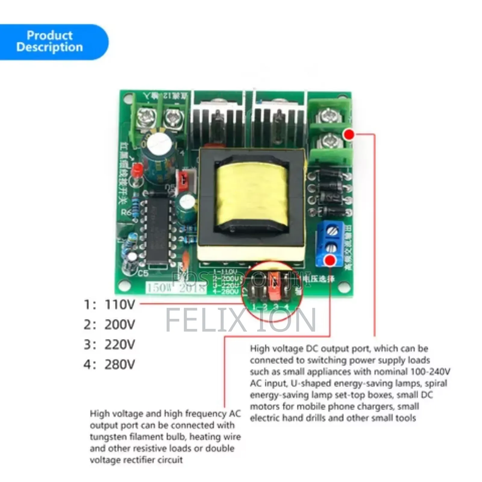 12v to 240AC Inverter Module