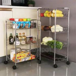 4 Layers Iron Trolley Fruit Baskets