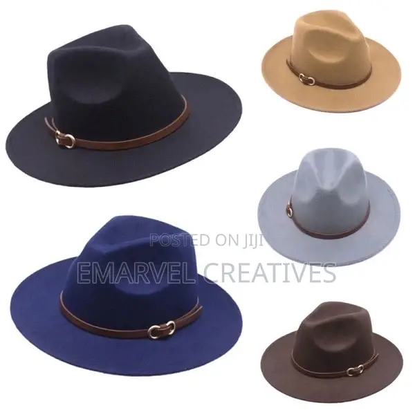 New Buckle Classical Fedora Hat