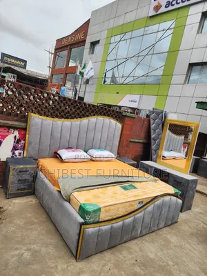 Quality 6by6 Complete Set of Upholstery Padded Bed Frame