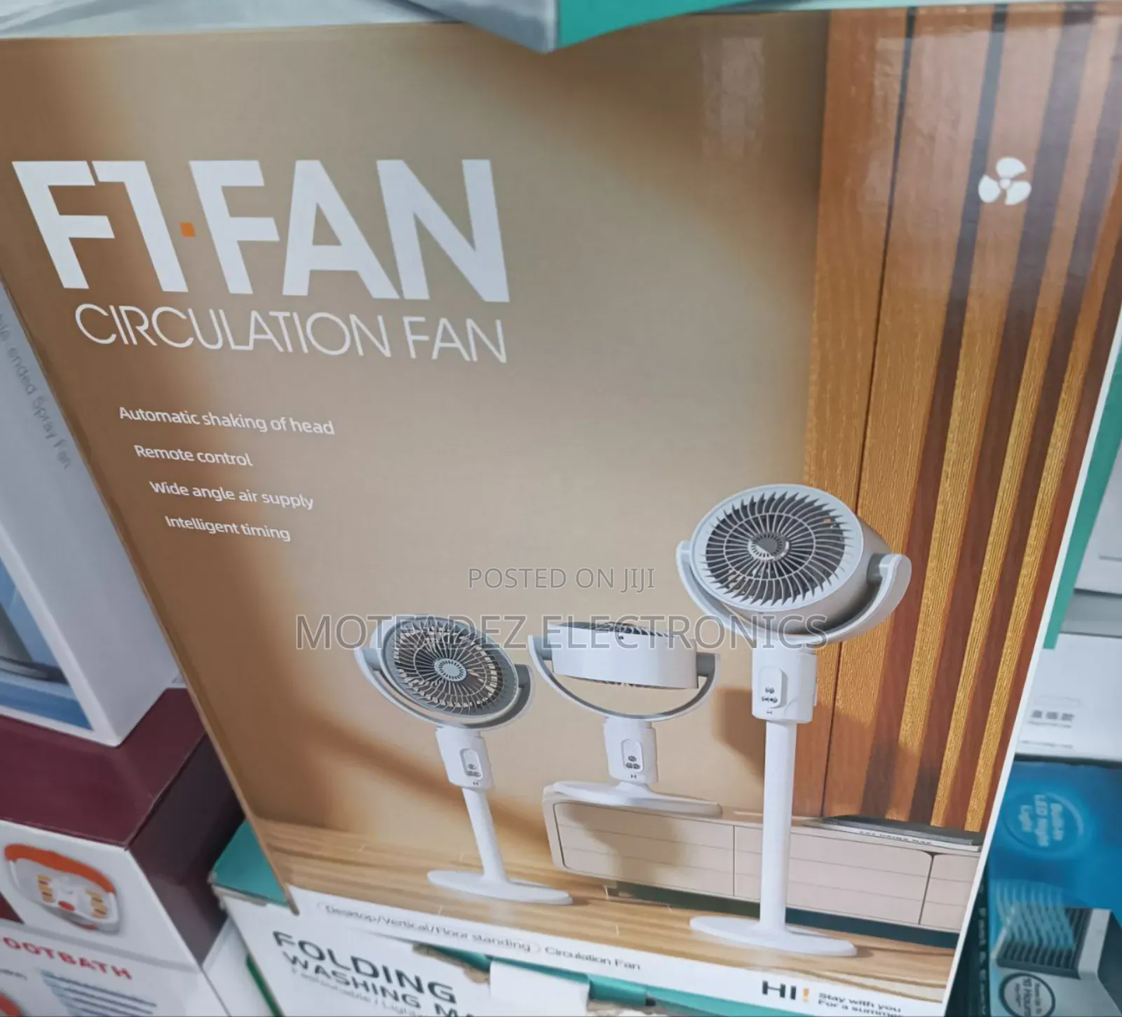 F1 Rechargeable Strong Wind Air Circulation Standing Fan With Remote