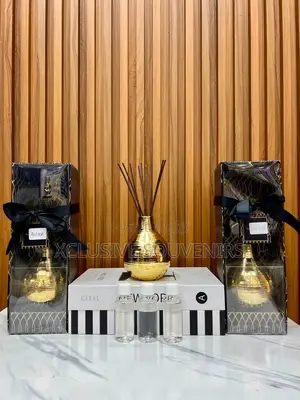 Gold Vase Reed Diffuser Decor With 3 Refill Bottle