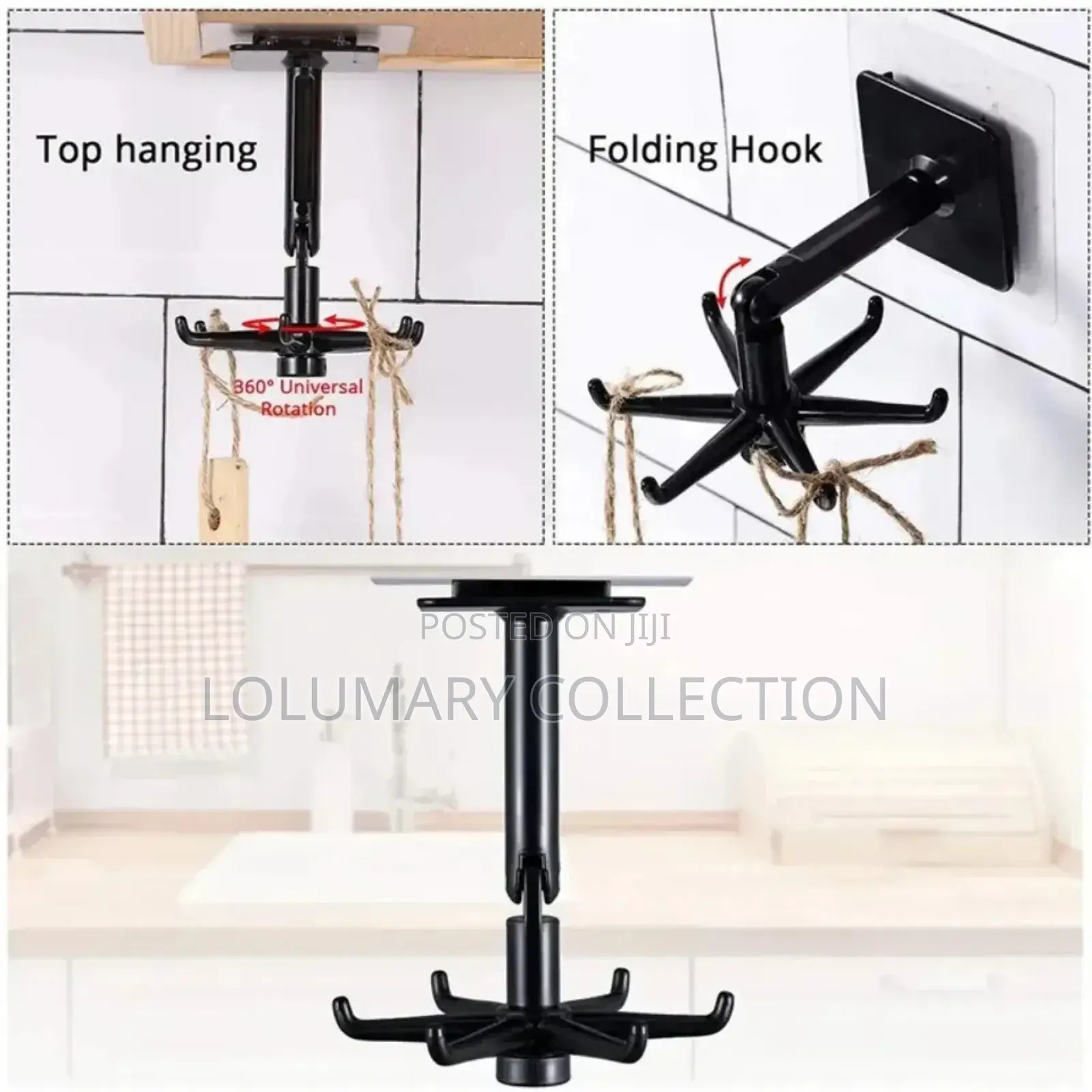 Rotating Wall Hook 360 Degree Rotatable Wall Mounted Hanger