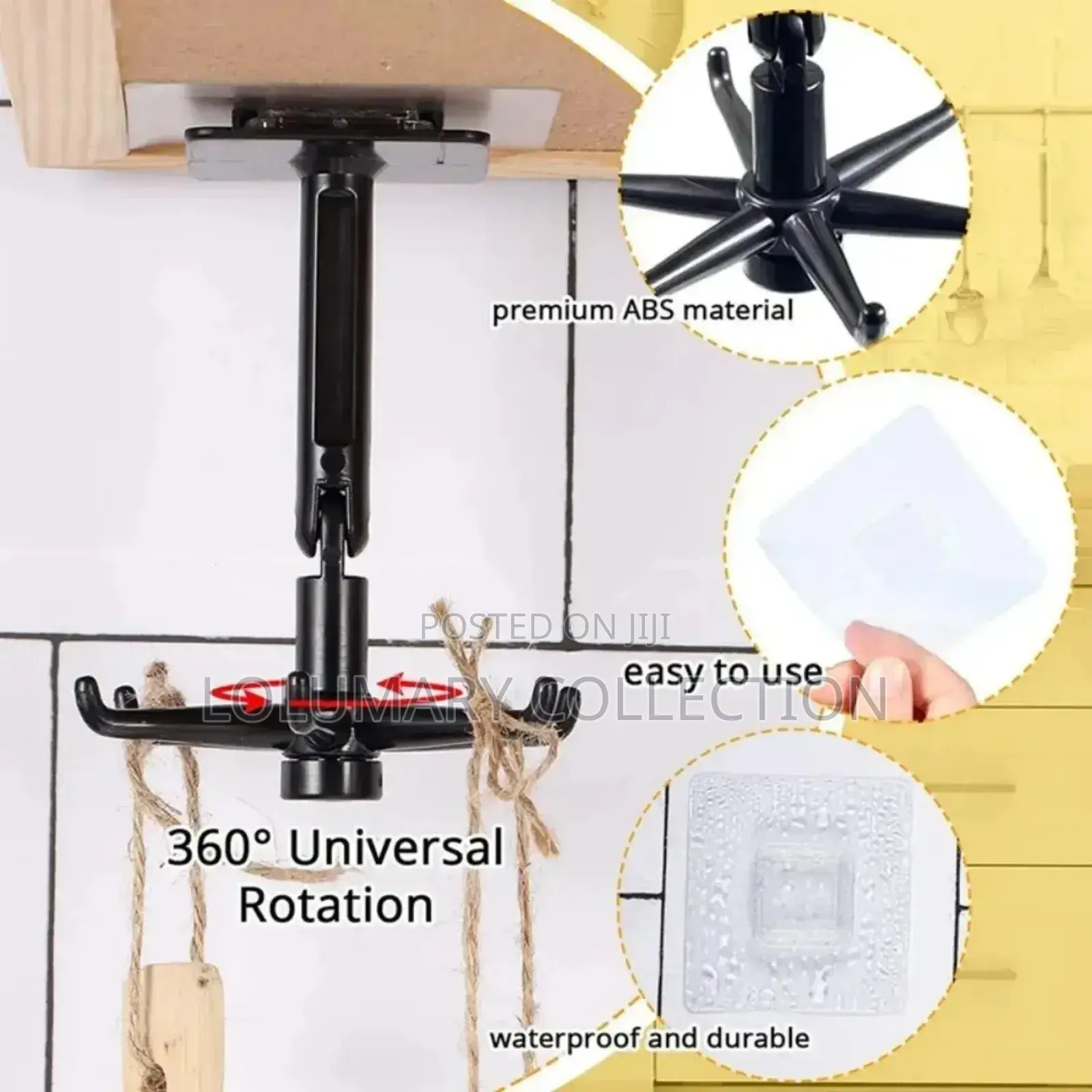 Rotating Wall Hook 360 Degree Rotatable Wall Mounted Hanger
