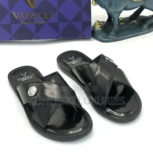 Original Vaducci Italian Leather Slippers in 4 Colors Ways
