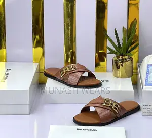 Men Quality Leather Slipers
