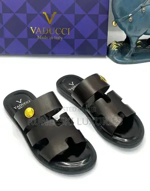 Original Vaducci Italian Leather Slippers Collection for Men