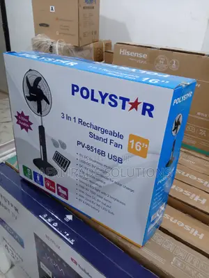 New Polystar 16 Inches Rechargeable Fan PV-8516B