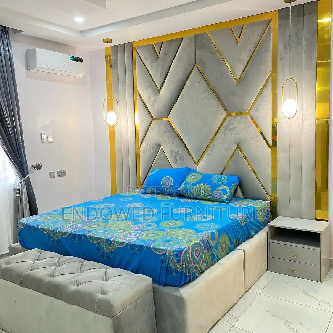 Luxury Bed Frame With Ottoman
