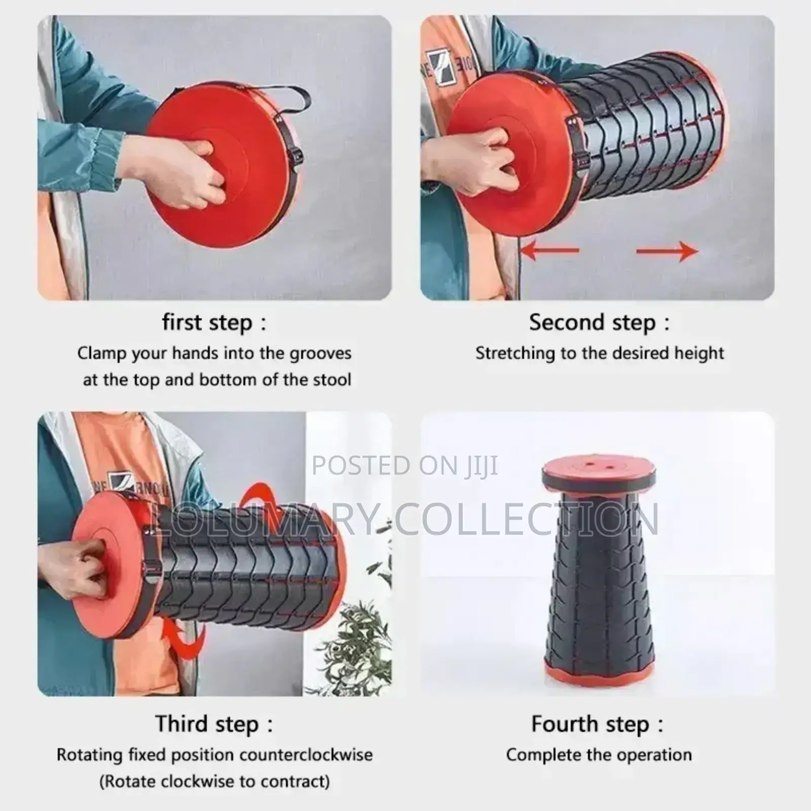 Telescopic Retractable Stool Foldable Stool