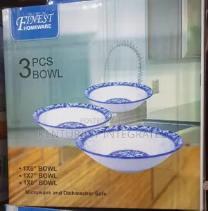 Finest Homeware 3 PCS Bowl Set Microwave and Dishwasher Safe