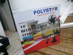 Portable Polystar 18' Rechargable Stand Fan [Pv-3018b]
