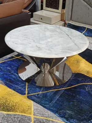 New Modern Stainless Marble Top Centre Table