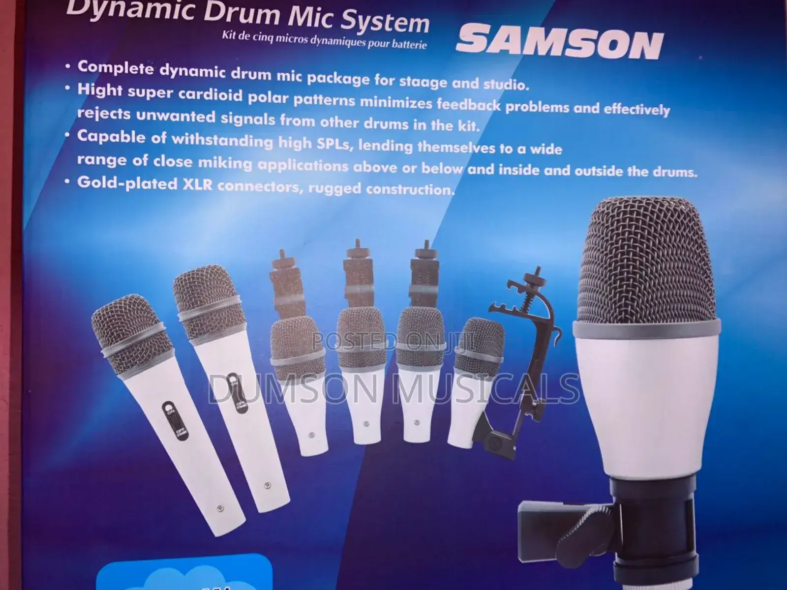 7-set Samson Dynamic Drum Mic