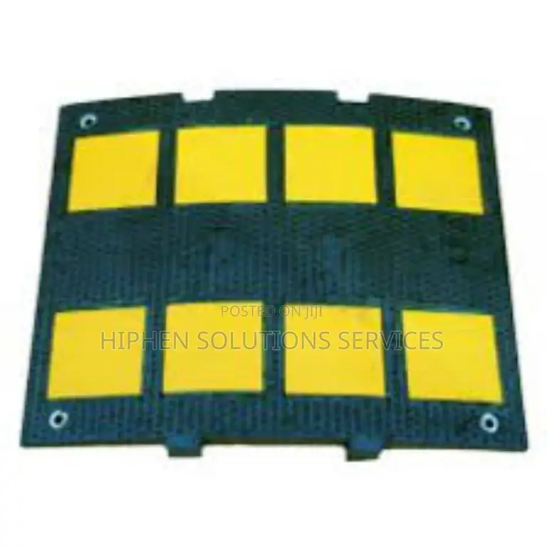 Yellow And Black Rubber Speed Bumps