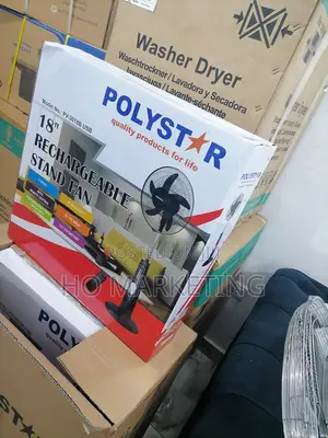 The Durable 18" Polystar Rechargable Stand Fan {Pv-3018b}