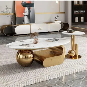 Contemporary Unique Marble Centre Table With Stool