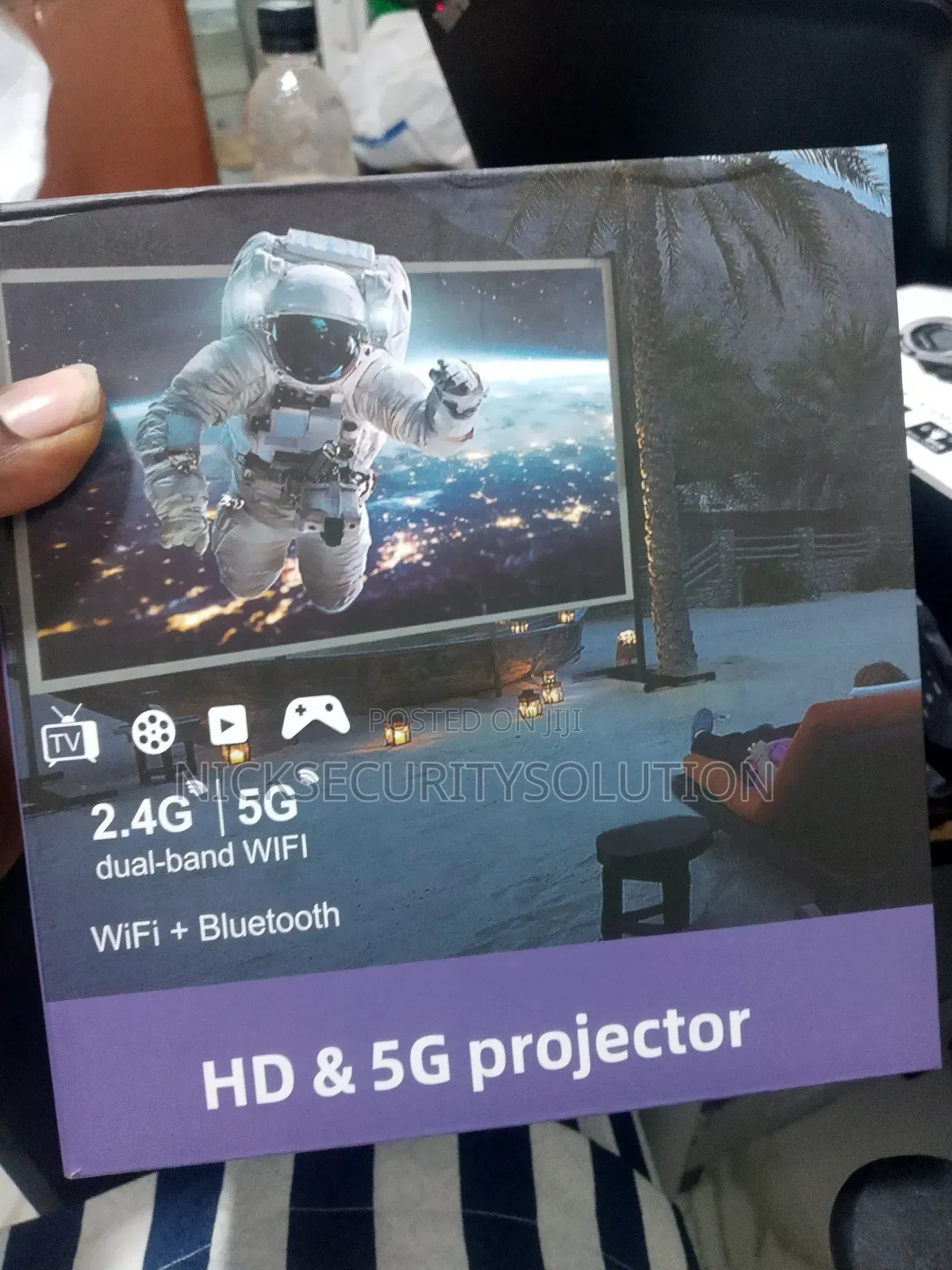 Mini Projector 4K , Portable Projector Wifi 6 Bluetooth