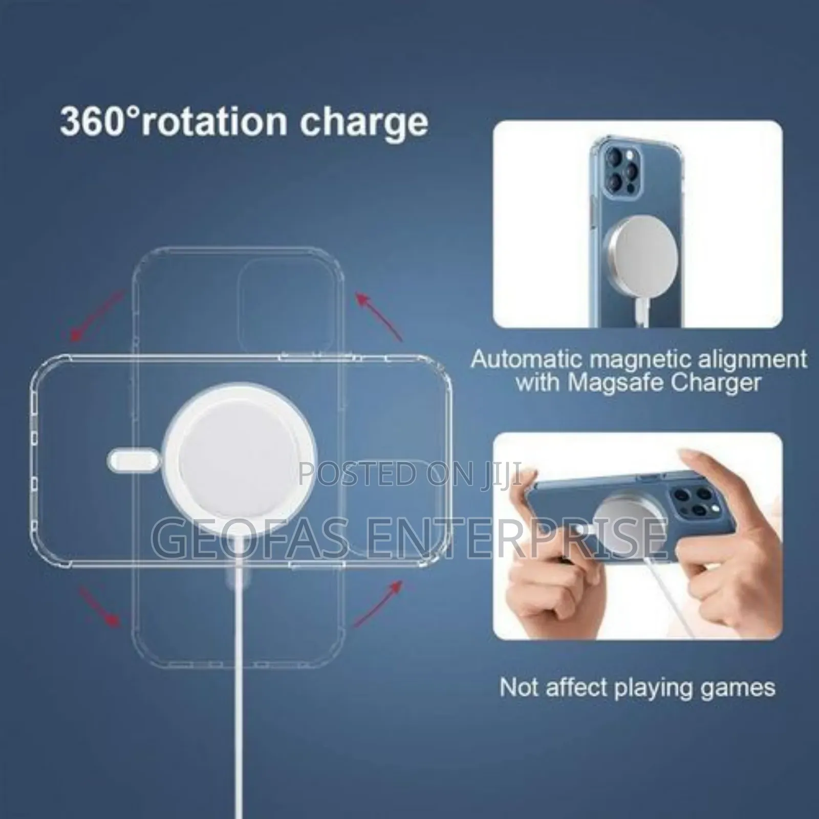 iPhone 13 Pro,14 Pro Magsafe Protective Silicone Clear Case