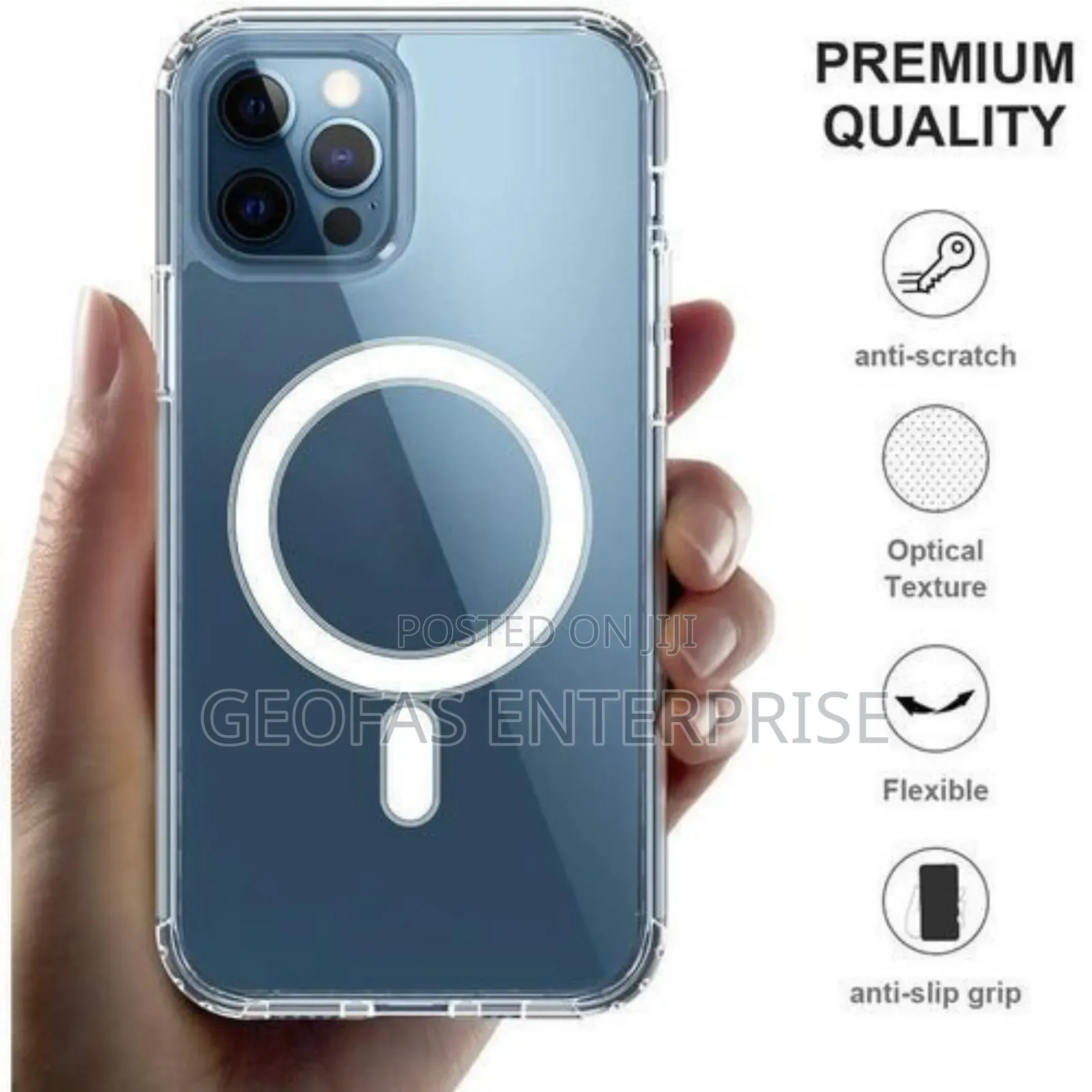 iPhone 13 Pro,14 Pro Magsafe Protective Silicone Clear Case