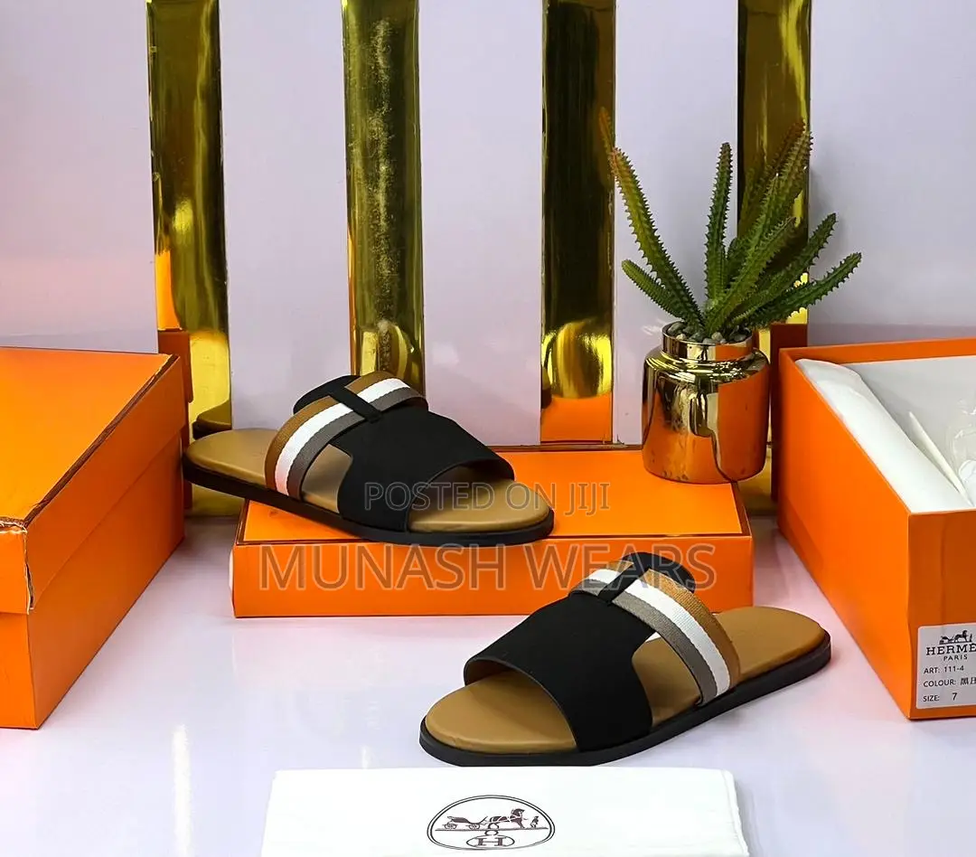 Hermes Leather Slipers