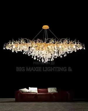 Rectangular Crystal Chandelier Living Room