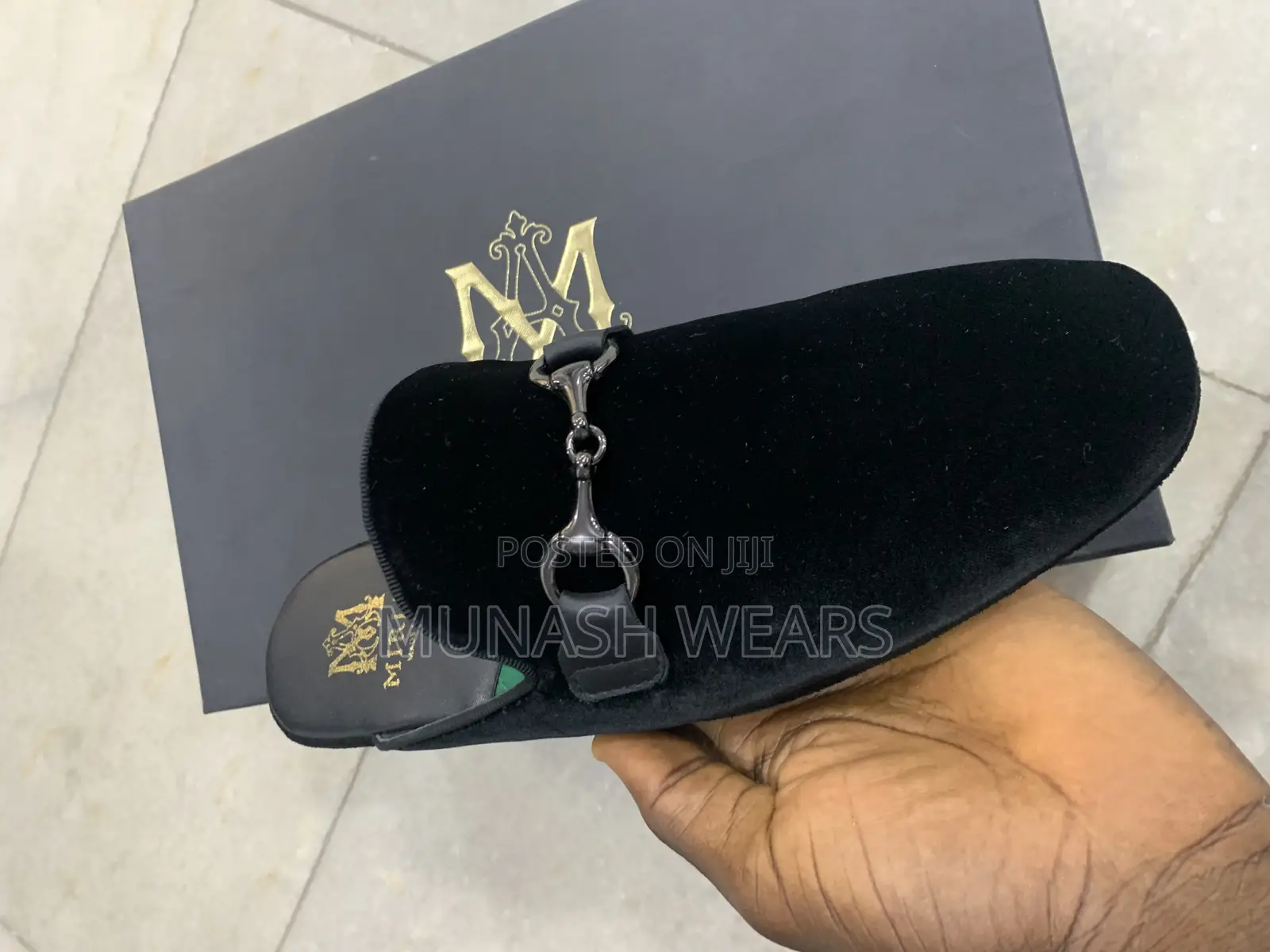 Italian Miral Velvet Half Shoe