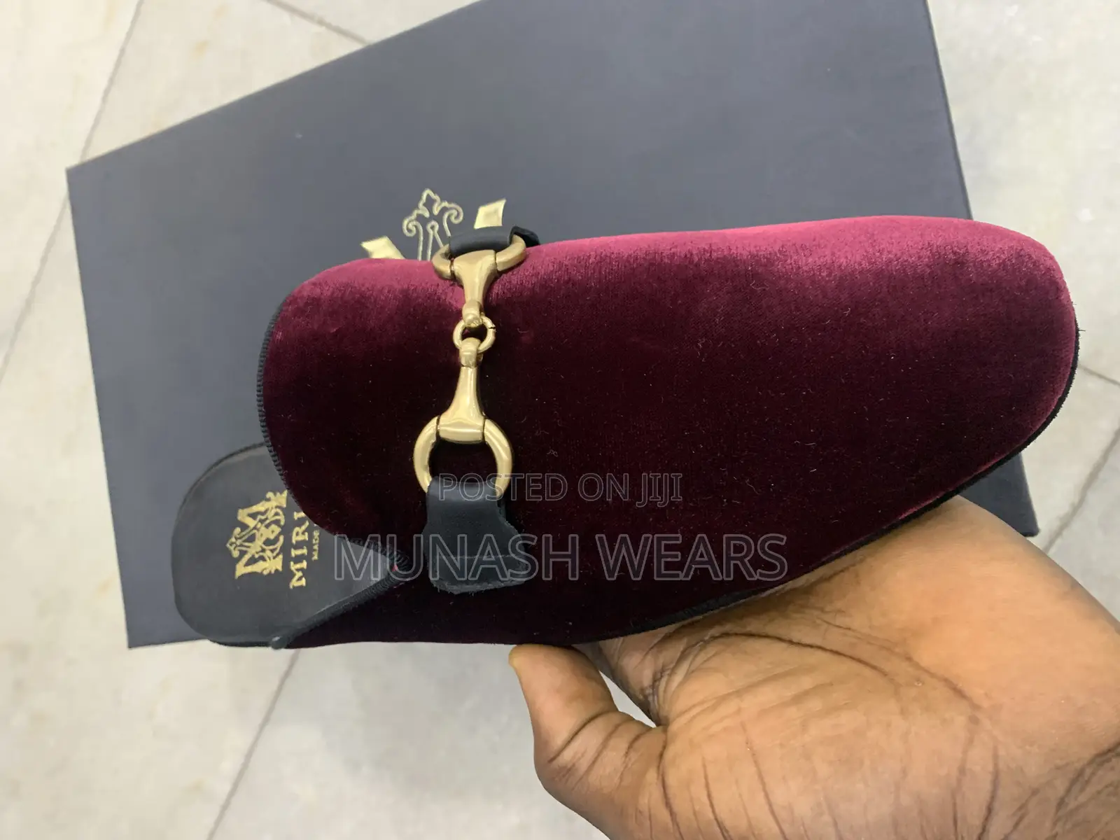 Italian Miral Velvet Half Shoe