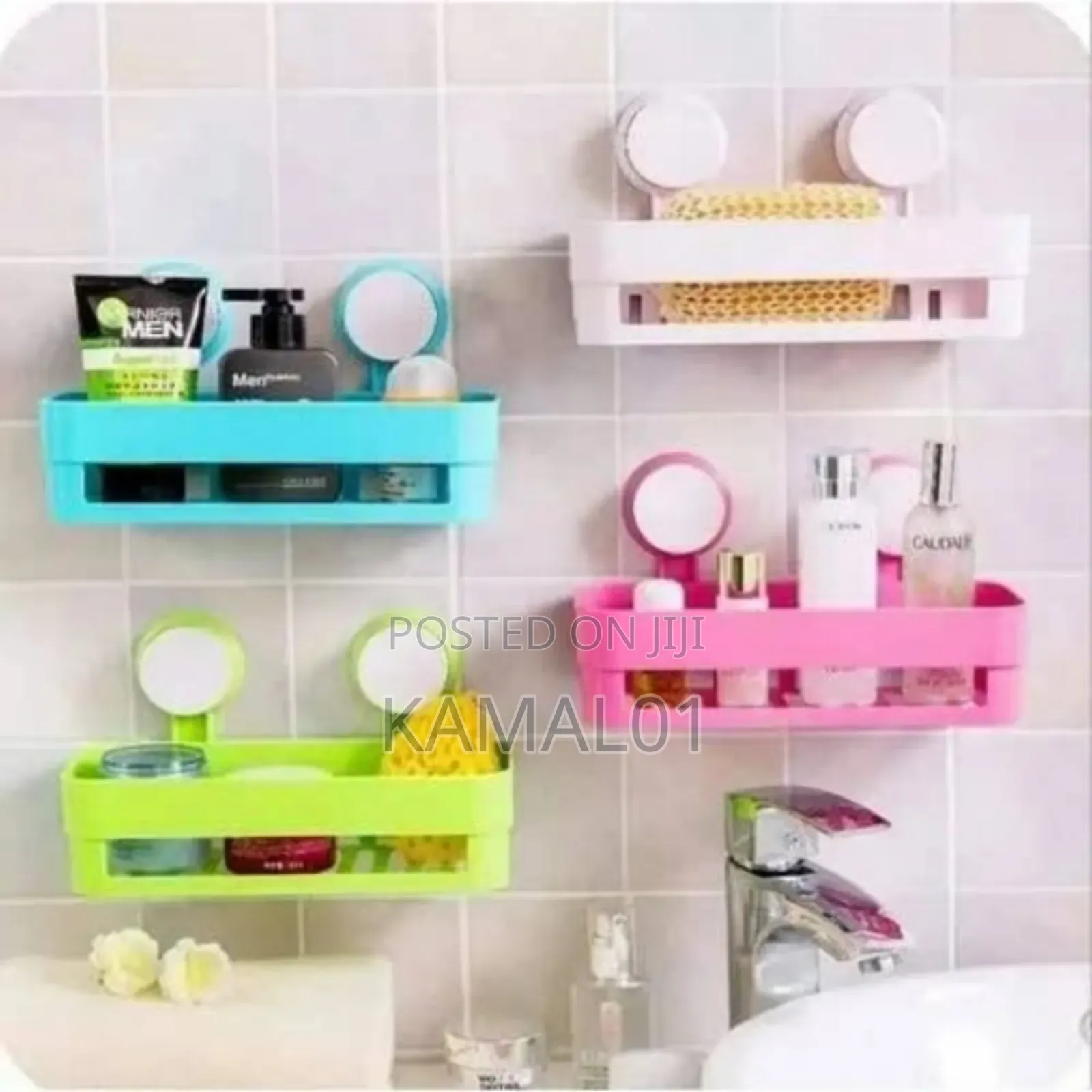1pcs Plastic Bathroom Shelf
