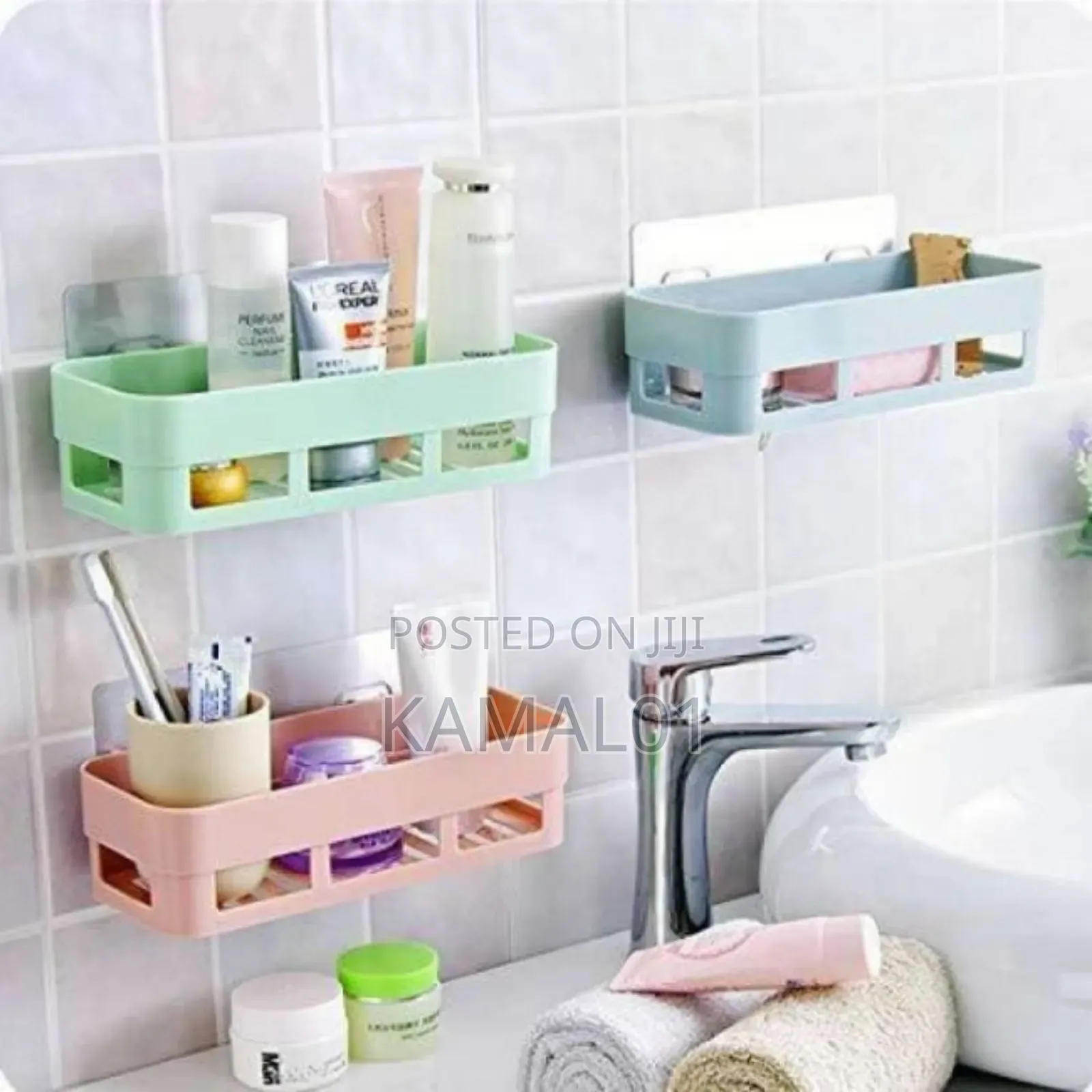 1pcs Plastic Bathroom Shelf