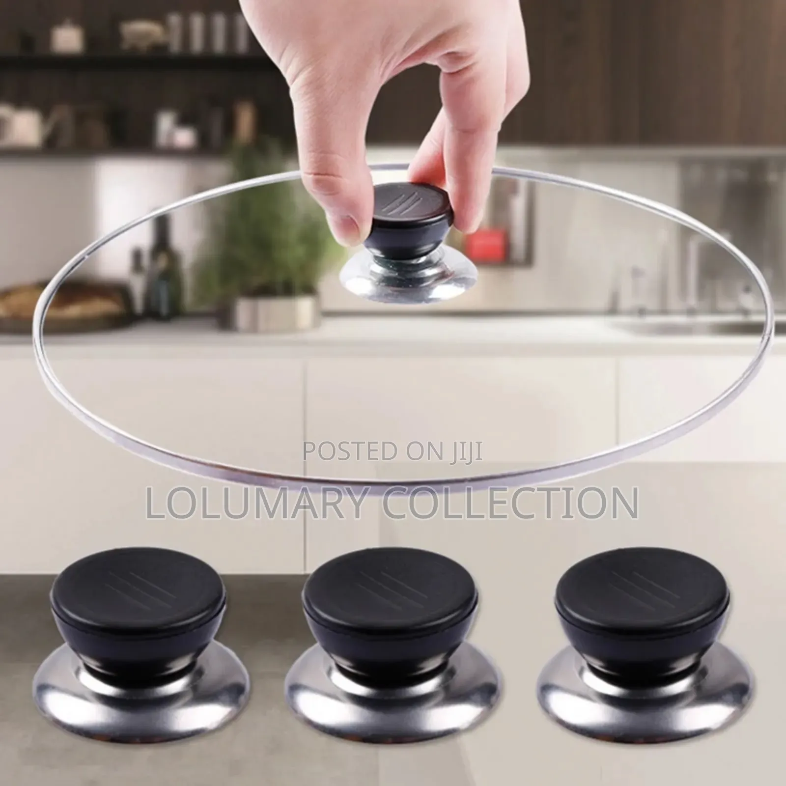 3pcs Replaceable Pot Cover Knob