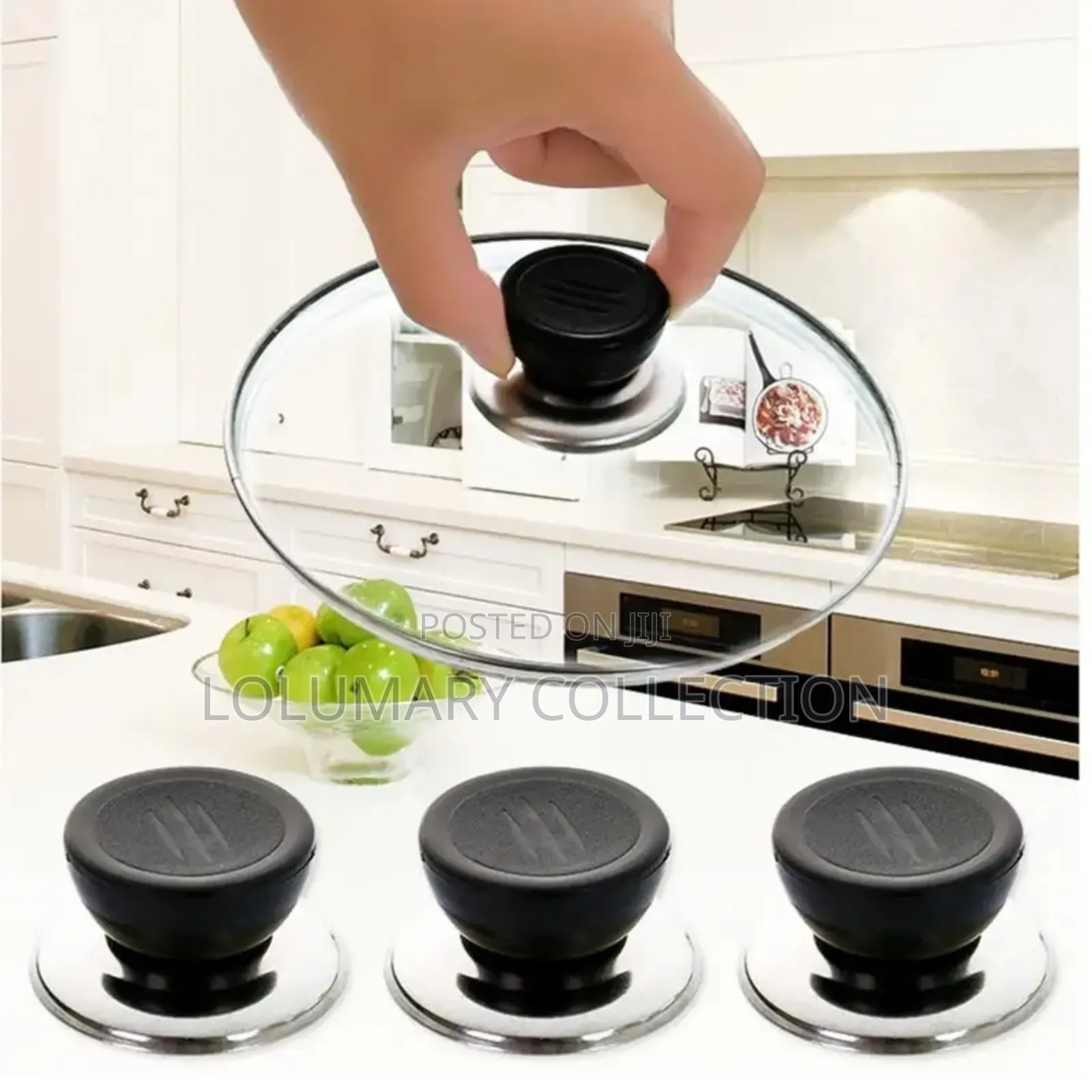 3pcs Replaceable Pot Cover Knob
