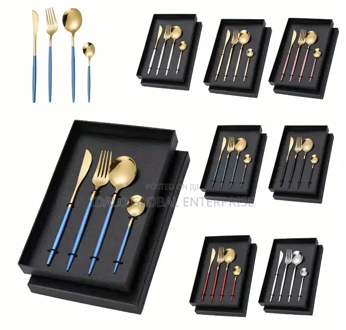 Gold Mix Cutlery Set - 4pcs