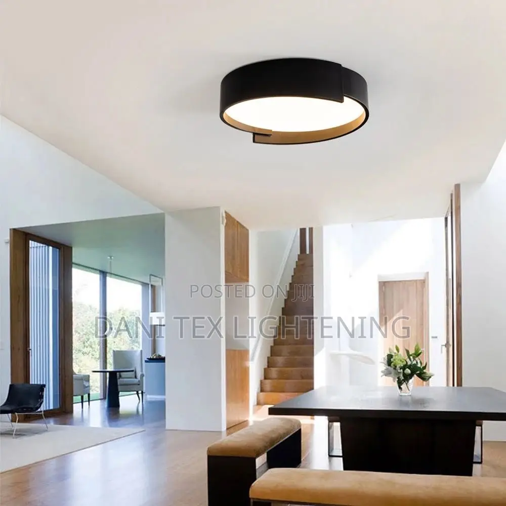 Minimalist Nordic Bedroom Ceiling Light Modern Walnut Wood