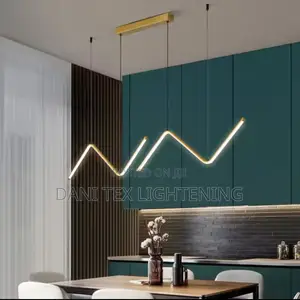 LED Wave Pendant Light Nordic Hanging Light 35 in Simple
