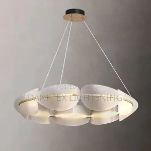 Nordic Leaf Chandelier Design Creative Acrylic LED Pendant