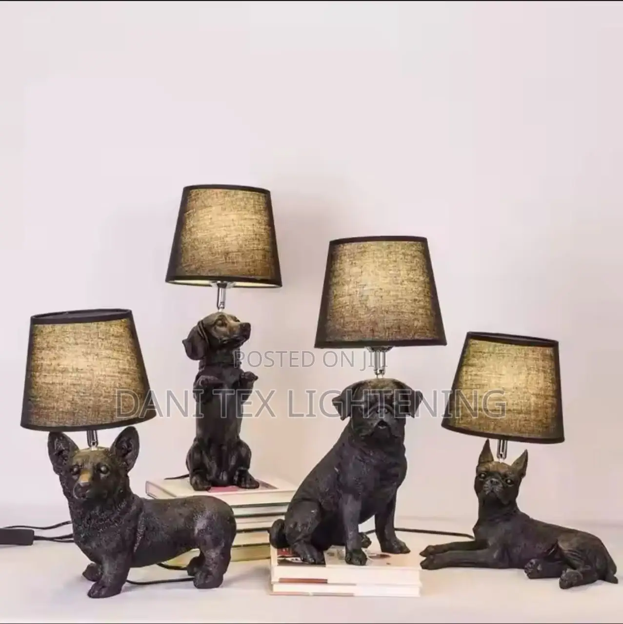 Home Decor Lighting Table Lamps Resin Design Dog Table Lamp