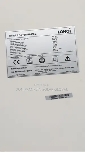 430watts Longi Mono Solar Panel