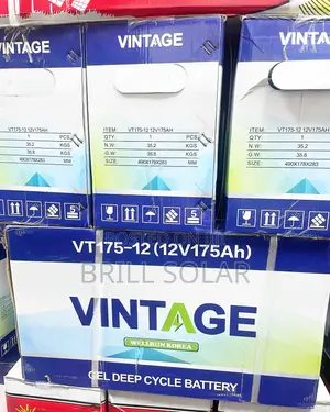 12v-175ah Vintage Solar Gel Battery