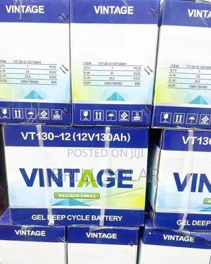 12v-130ah Vintage Solar Gel Battery